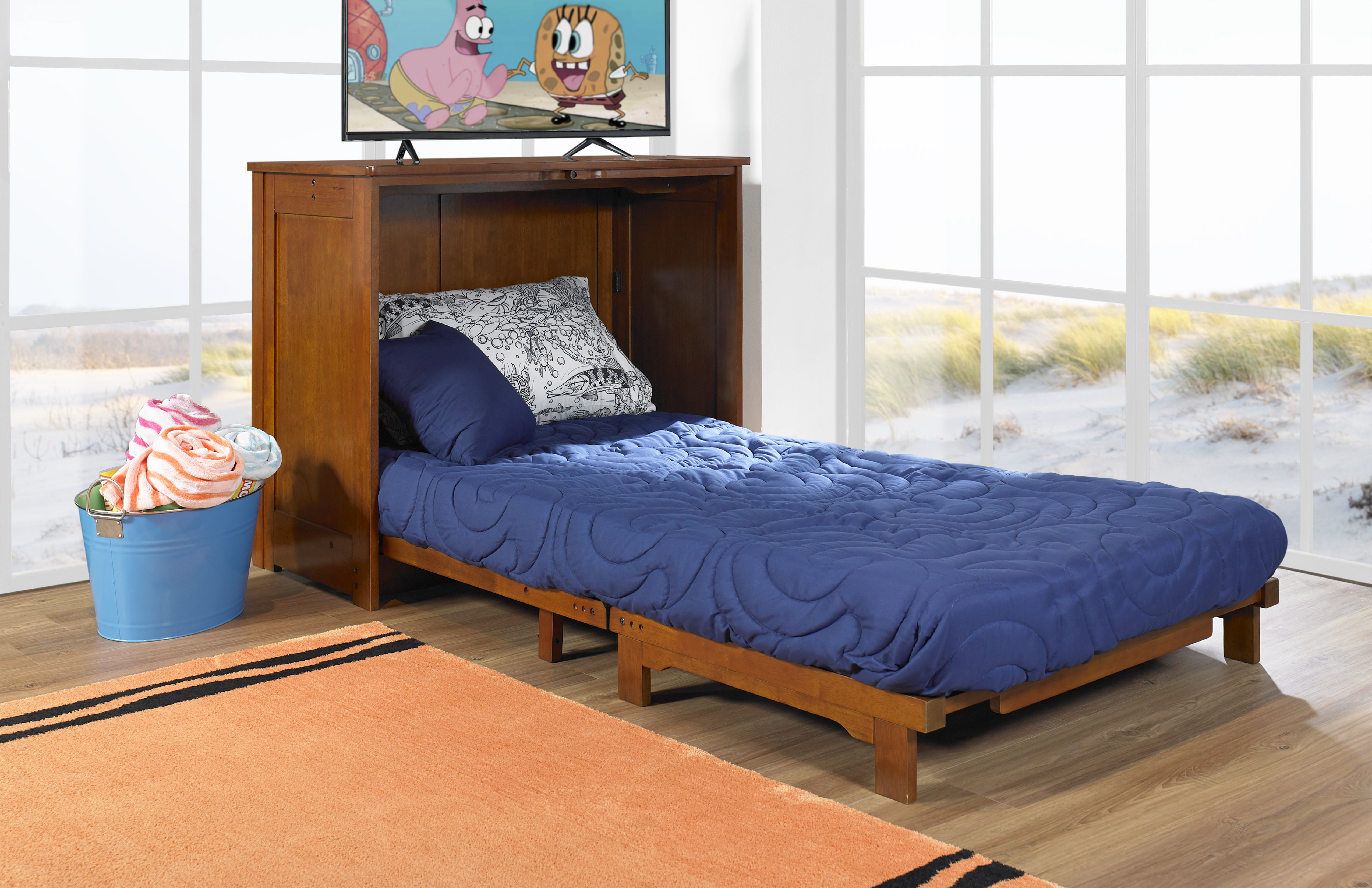Solid wood murphy bed discount